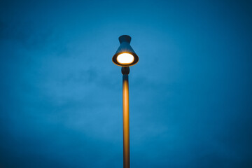 a fantastic view on a lamp in blue