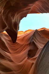 The beautiful curves of the Lower Antelope Canyon