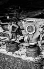 Fototapeta premium Chernobyl accident. Gas masks