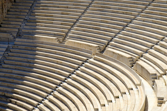 Empty Amphitheater On A Sunny Day