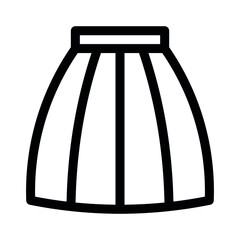 Long Skirt icon on white background. Linear style sign for mobile concept and web design. Vector Illustration