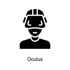 Oculus Trendy icon isolated on white and blank background for your design
