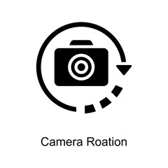 Camera Rotation Trendy icon isolated on white and blank background for your design
