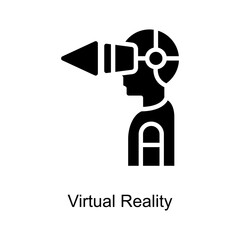 Virtual Reality Trendy icon isolated on white and blank background for your design