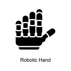 Robotic Hand Trendy icon isolated on white and blank background for your design