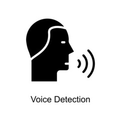 Voice Detection Trendy icon isolated on white and blank background for your design