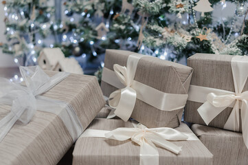 Christmas xmas and New Year holidays gifts decoration