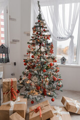Christmas xmas and New Year holidays decoration on christmas tree