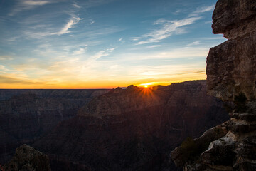First light under The Grand Canyon. Morning time
