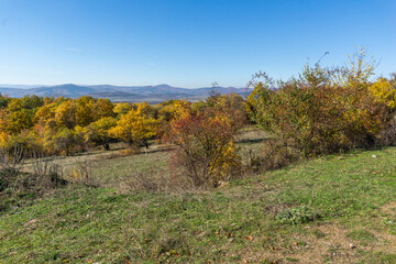Autumn landscape of Cherna Gora (Monte Negro) mountain, Bulgaria