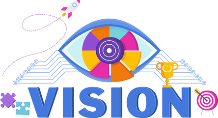 Business vision statement. Eye out of segments.