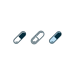 Pills, tablets icons