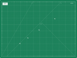 Vector Cutting Mat Simple Design Medium Format A2 Metric 58x43cm