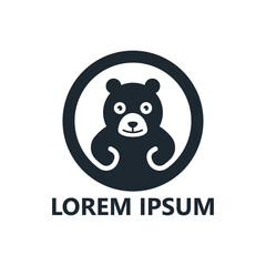 Little bear logo template design