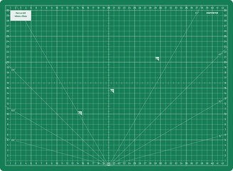 Vector Cutting Mat Angles Design Medium Format A3 Metric 43x31cm