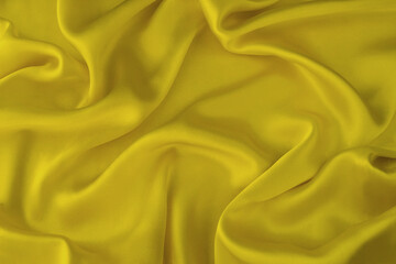 シルクのドレープ　黄色
