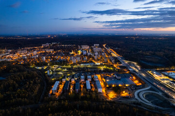 Giszowiec- Katowice - Panorama dzielnicy - widok z drona