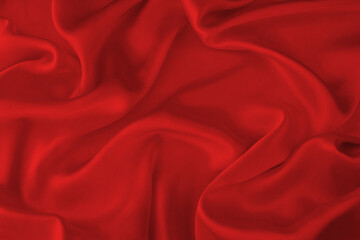 シルクのドレープ　赤