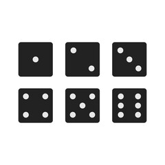dice set Vector icon simple design. Vector illustration on white background 