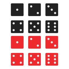 dice set Vector icon simple design. Vector illustration on white background 