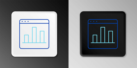 Line Graph, chart, diagram, infographic icon isolated on grey background. Colorful outline concept. Vector