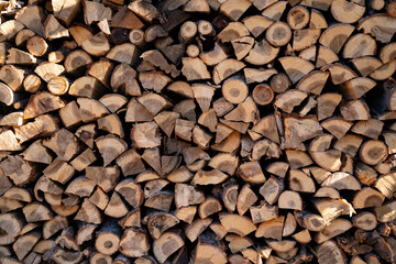 stack of fire wood, texture background