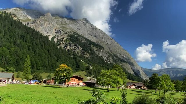 Eng Alm, Karwendel mountains in Tirol. European Alps Austria. 4K