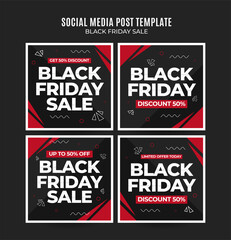 black friday square banner template. Promotional banner for social media post, web banner and flyer