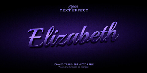 Editable text effect, Elizabeth text