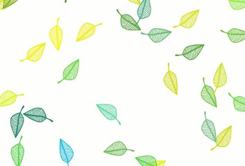 Fototapeta premium Light Green, Yellow vector doodle template.