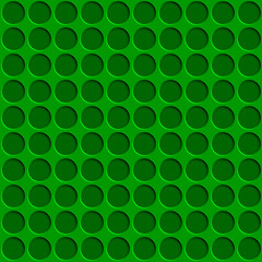 Abstract seamless pattern with circle holes in green colors