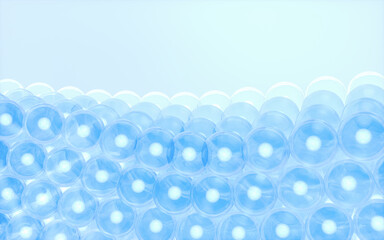 Cellular structure, biology concept, 3d rendering.