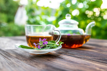 Keeping fresh medicinal herbs in the jar. Matthiola incana, Brompton stock, common stock, hoary stock, ten-week stock, and gilly-flower tea with fresh quotes, which can give an antiseptic effect