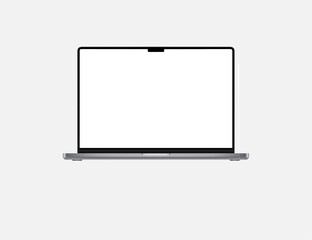 laptop with blank screen