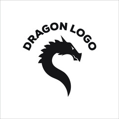 Dragon logo flat design tatto