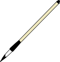 シンプルな筆のイラスト素材