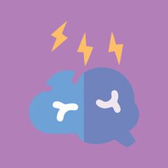 Brainwave icon, vector and glyph