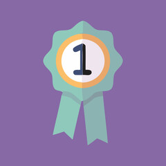 Award ribbon icon, vector and glyph