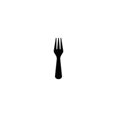 Fork simple flat icon vector illustration