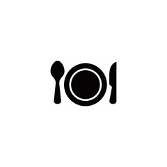 Eat, restaurant simple flat icon vector illustration