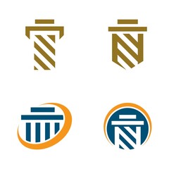 Pillar logo icon set