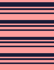 Salmon pink and navy parallel stripes