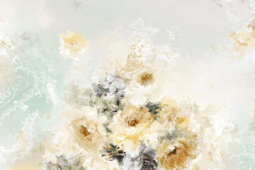 Abstract oil painting floral background - 467628332