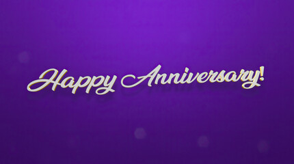 Naklejka na ściany i meble Happy Anniversary Greeting Against Purple