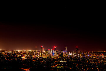 Brisbane at night as viewed from Mt Coot-Tha lookout