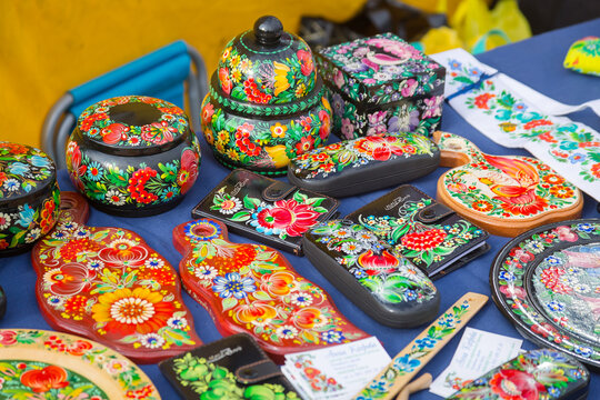 Ukrainian painted wood crafts
