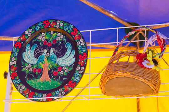 Ukrainian painted wood crafts