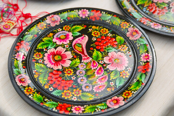 Petrykivka, Ukraina, shop decorative painting of the traditional Ukrainian ornamental folk art