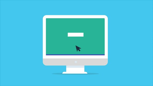 Secure digital device computer access with 2 step authentication verification code, sms or password getting on mobile phone, internet security, data protection, privacy safety concept. 2d animation.