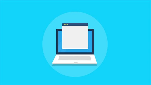 Online privacy, personal information data protection, internet security, computer security, access login with password, abstract cyber technology concept. 2d animation 4k video clip. 